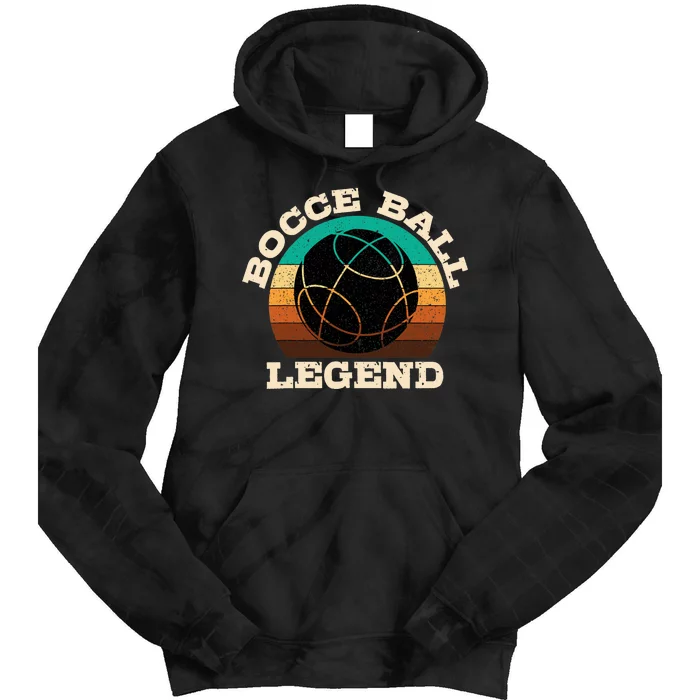 Bocce Player Boccie Fan Game Ball Sport Team Bocci Lover Tie Dye Hoodie