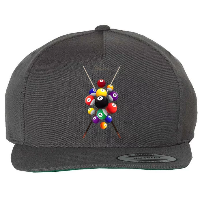 Billiard Pool Billiards Gift Wool Snapback Cap