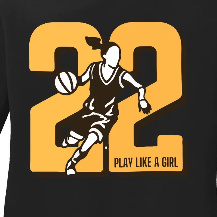 Basketball Player Ladies Long Sleeve Shirt