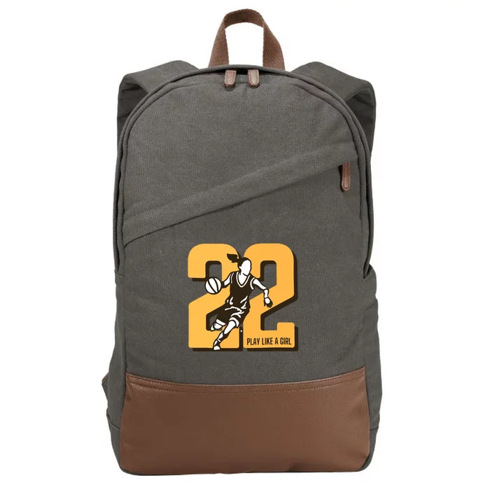 Basketball Player Cotton Canvas Backpack