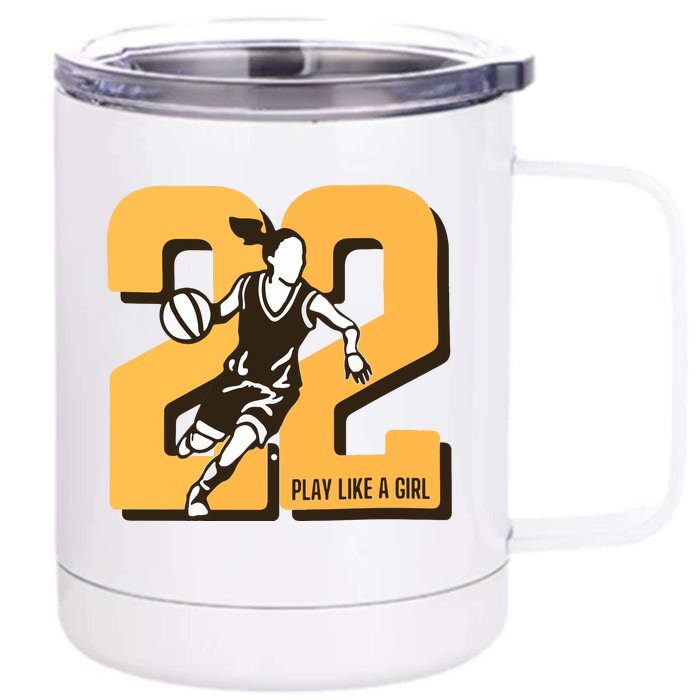 Basketball Player Front & Back 12oz Stainless Steel Tumbler Cup