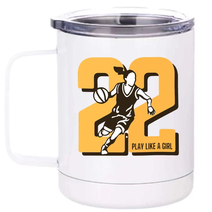 Basketball Player Front & Back 12oz Stainless Steel Tumbler Cup