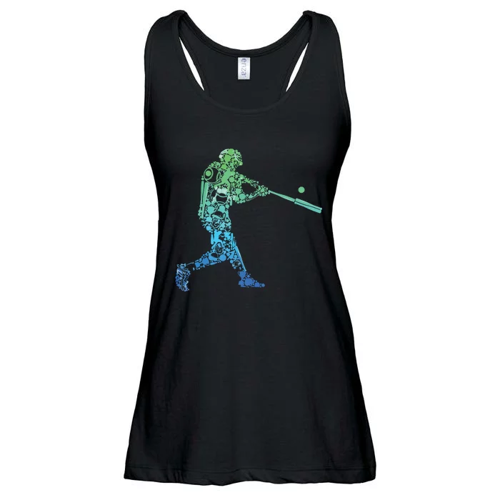 Baseball Player Batter Ladies Essential Flowy Tank