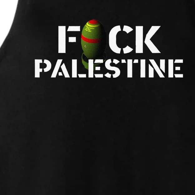 Bomb Palestine Ladies Tri-Blend Wicking Tank