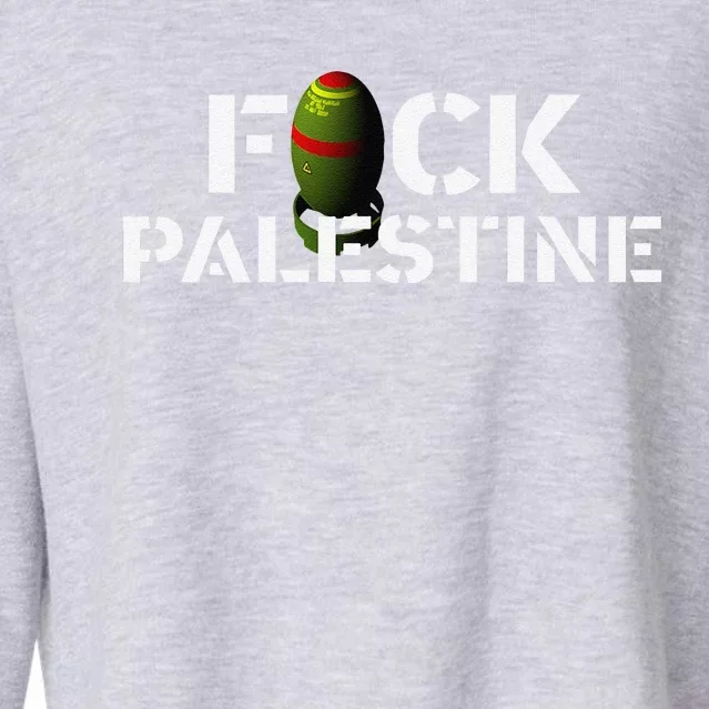 Bomb Palestine Cropped Pullover Crew