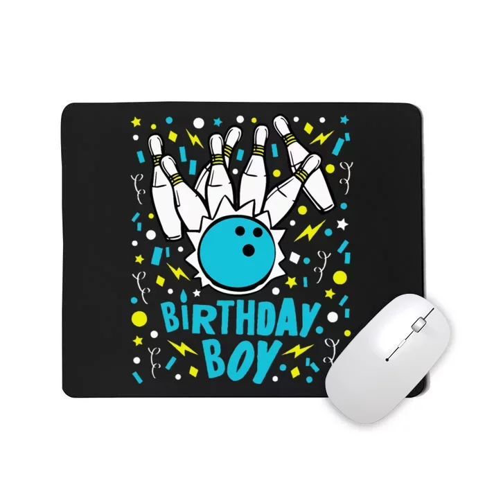 Bowling Party Birthday Pins Bowler Gift Mousepad