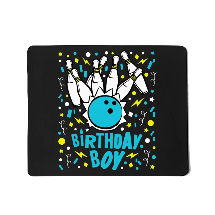 Bowling Party Birthday Pins Bowler Gift Mousepad