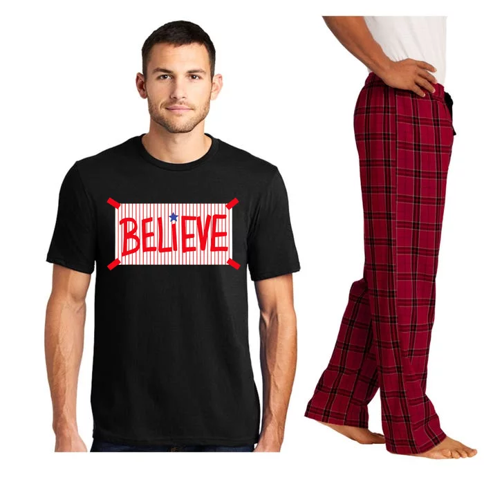 Believe Philadelphia Baseball Player Pajama Set