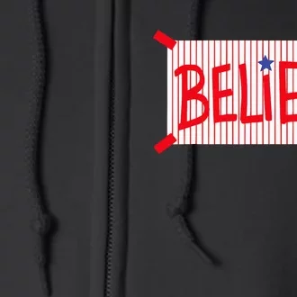 Believe Philadelphia Baseball Player Full Zip Hoodie