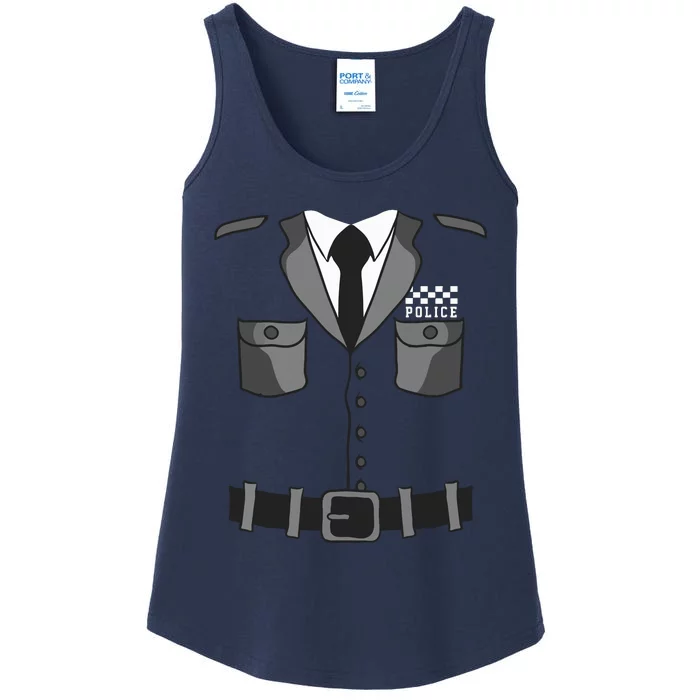 British Policeman Bobby Copper Police Halloween Costume Ladies Essential Tank