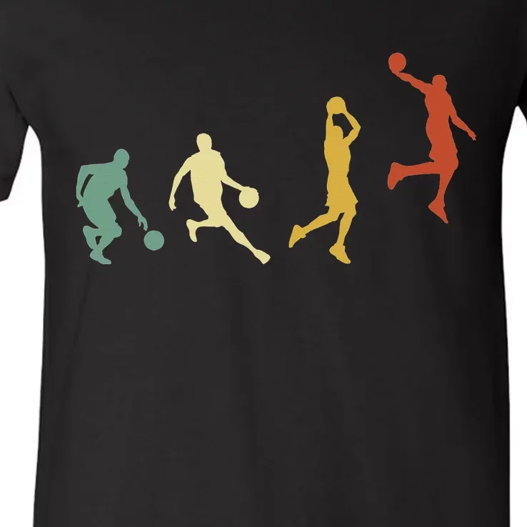 Basketball Player Basketballer Sports Evolution V-Neck T-Shirt