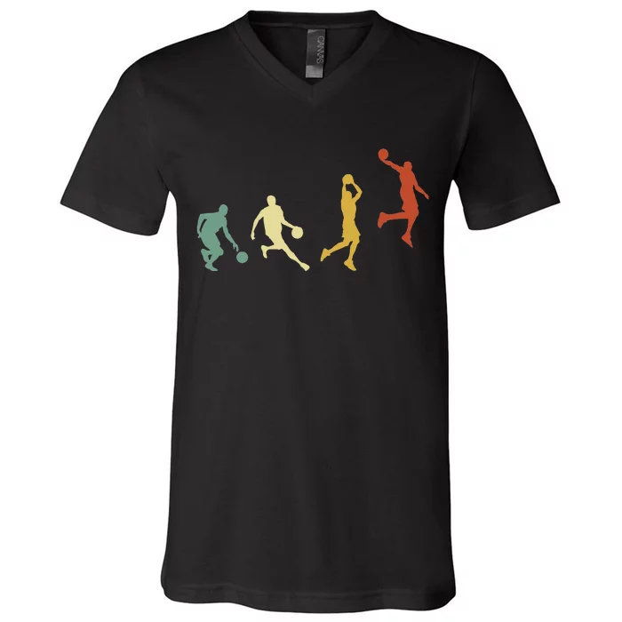 Basketball Player Basketballer Sports Evolution V-Neck T-Shirt