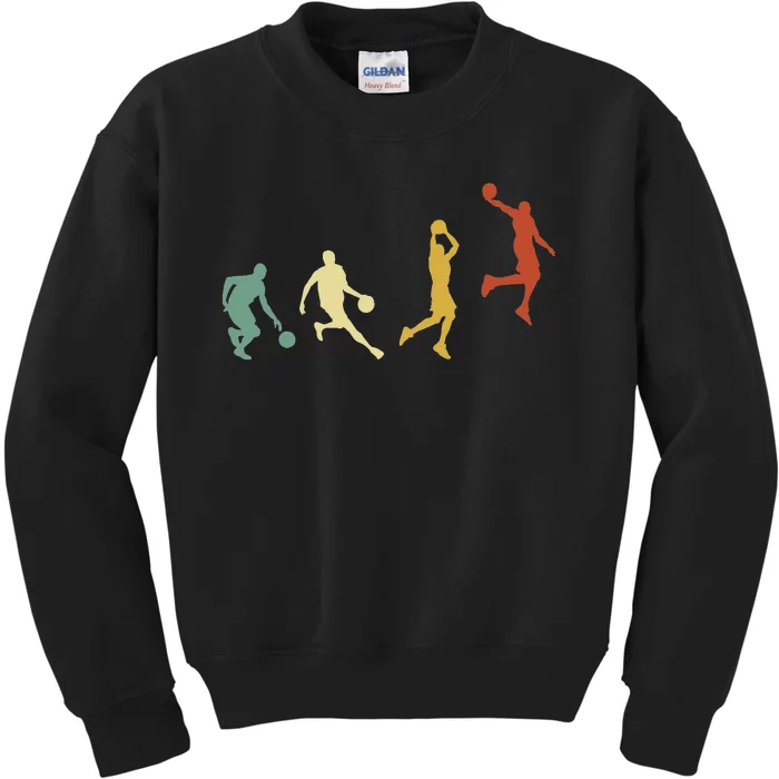 Basketball Player Basketballer Sports Evolution Kids Sweatshirt