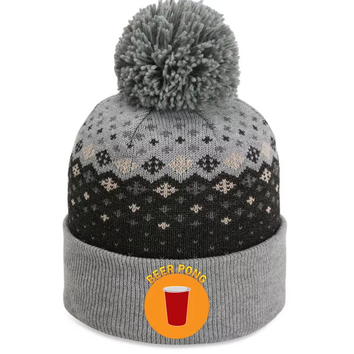 Beer Pong Beerpong Funny Pub Party Game Gift The Baniff Cuffed Pom Beanie