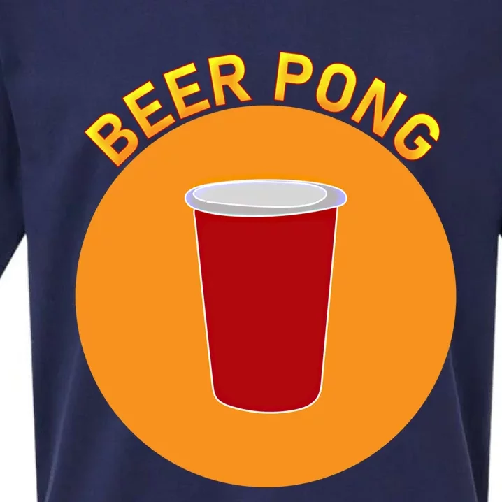 Beer Pong Beerpong Funny Pub Party Game Gift Sueded Cloud Jersey T-Shirt