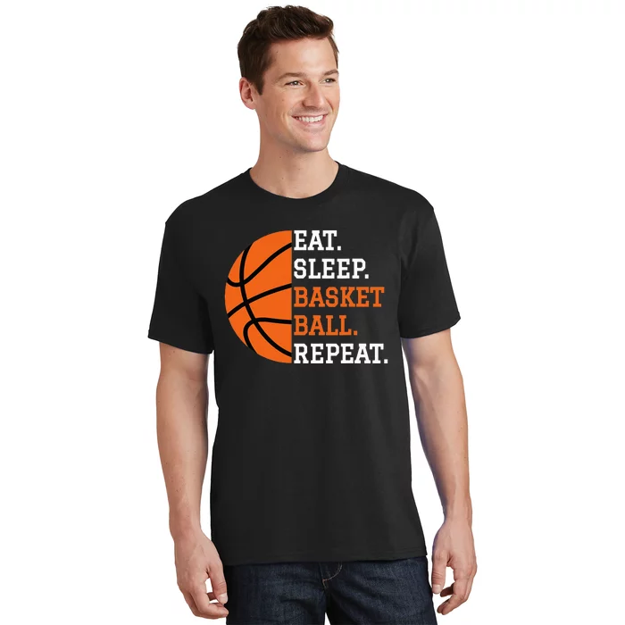 Basketball Player Boy Eat Sleep Basketball Repeat T-Shirt