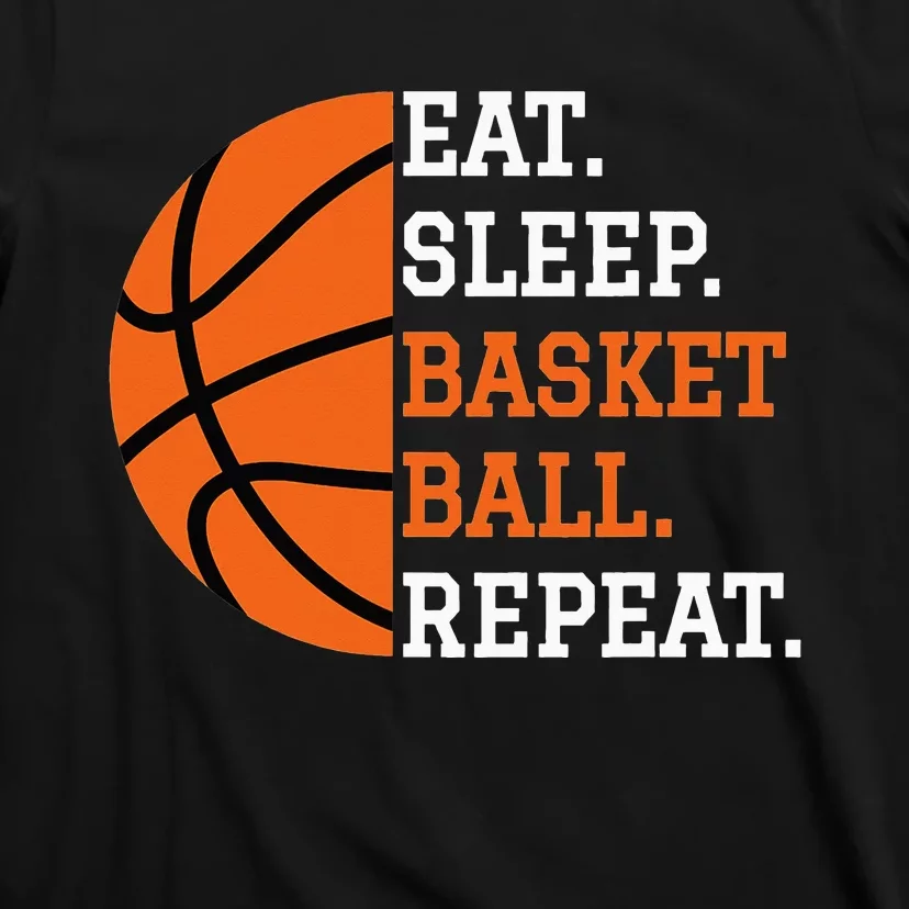 Basketball Player Boy Eat Sleep Basketball Repeat T-Shirt