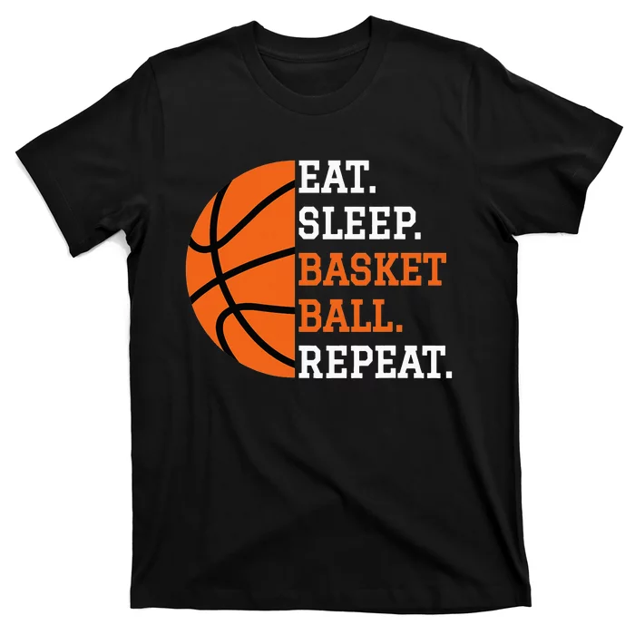 Basketball Player Boy Eat Sleep Basketball Repeat T-Shirt