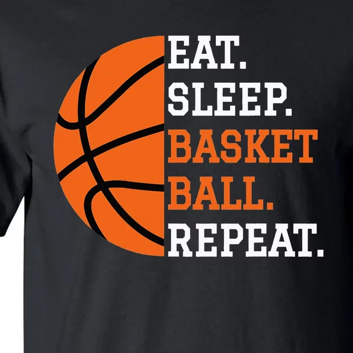 Basketball Player Boy Eat Sleep Basketball Repeat Tall T-Shirt