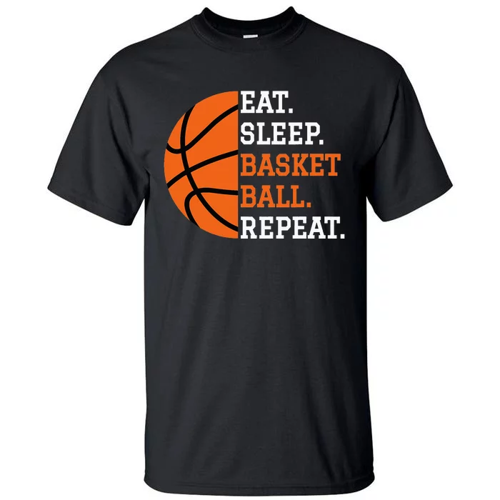 Basketball Player Boy Eat Sleep Basketball Repeat Tall T-Shirt