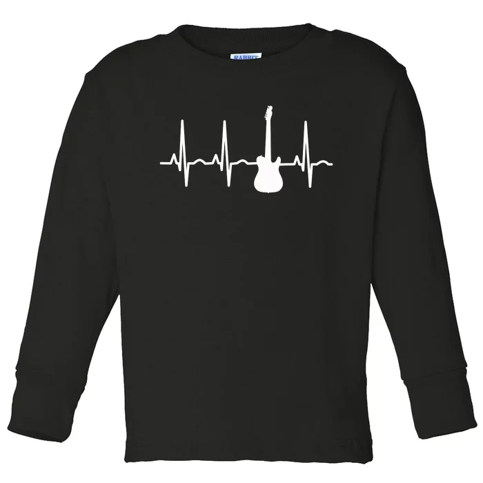 Bass Player Bass Guitar Player Heartbeat Toddler Long Sleeve Shirt