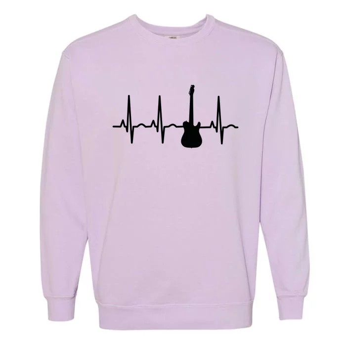 Bass Player Bass Guitar Player Heartbeat Garment-Dyed Sweatshirt