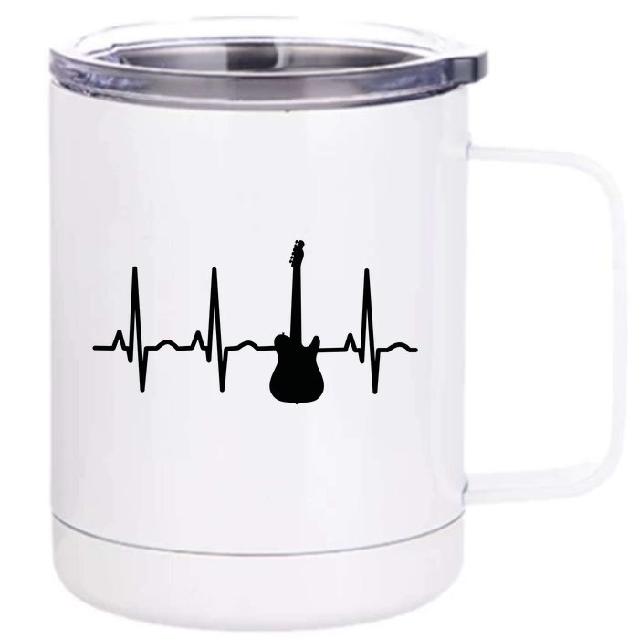 Bass Player Bass Guitar Player Heartbeat Front & Back 12oz Stainless Steel Tumbler Cup