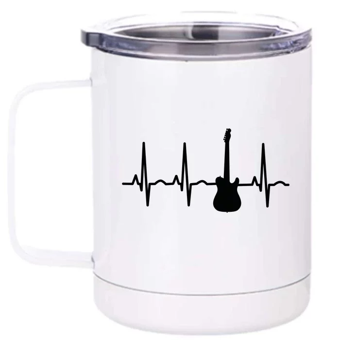 Bass Player Bass Guitar Player Heartbeat Front & Back 12oz Stainless Steel Tumbler Cup