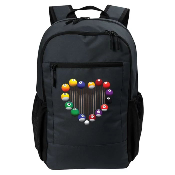 Billiard Pool Billiard Ball Billiard Player Lover Heart Men Gift Daily Commute Backpack