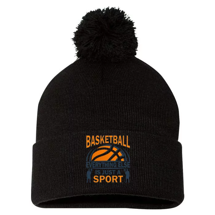 Basketball Players Basketball Team Graphic Sports Basketball Pom Pom 12in Knit Beanie