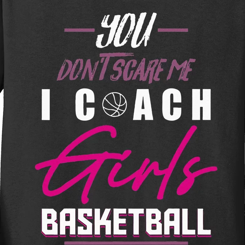 Basketball Player Coach Team Funny Baller Girl Trainor Kids Long Sleeve Shirt