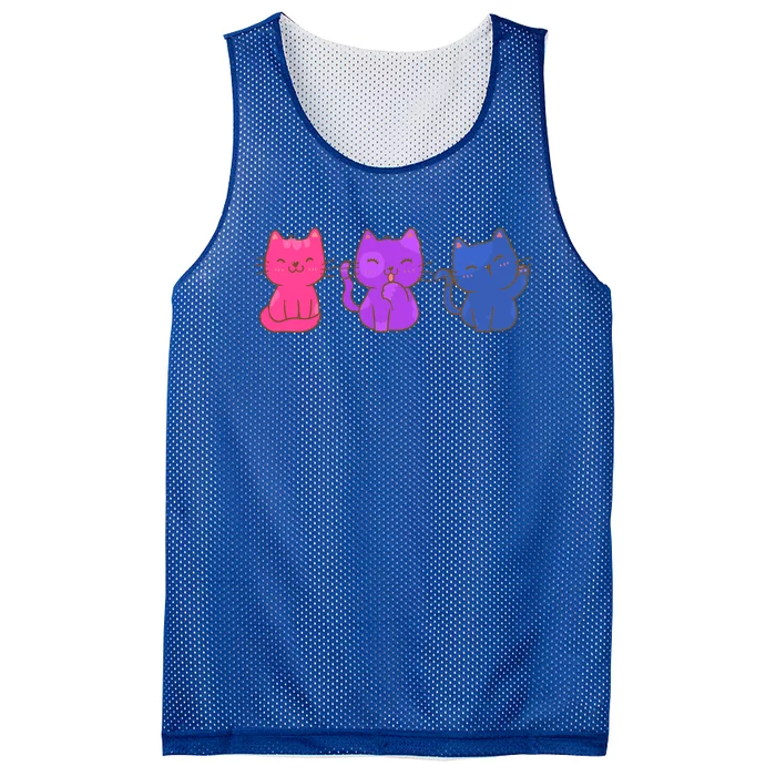 Bisexual Pride Cats Lgbtq Gift Mesh Reversible Basketball Jersey Tank