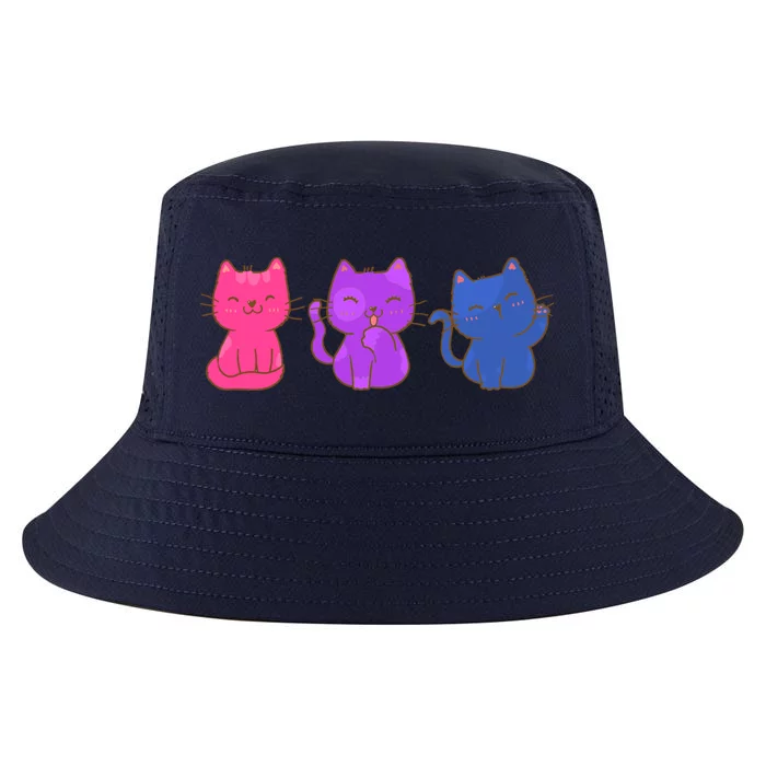 Bisexual Pride Cats Lgbtq Gift Cool Comfort Performance Bucket Hat