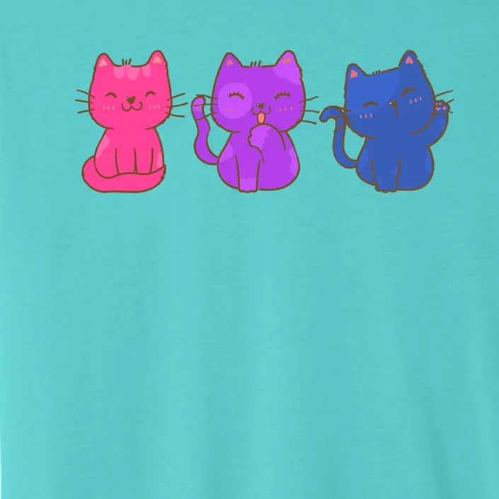 Bisexual Pride Cats Lgbtq Gift ChromaSoft Performance T-Shirt