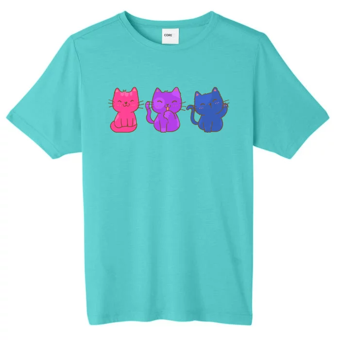 Bisexual Pride Cats Lgbtq Gift ChromaSoft Performance T-Shirt