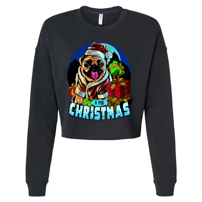 Best Pug Christmas Cropped Pullover Crew