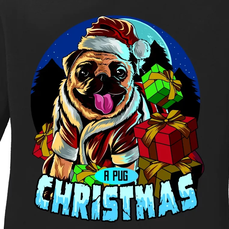 Best Pug Christmas Ladies Long Sleeve Shirt