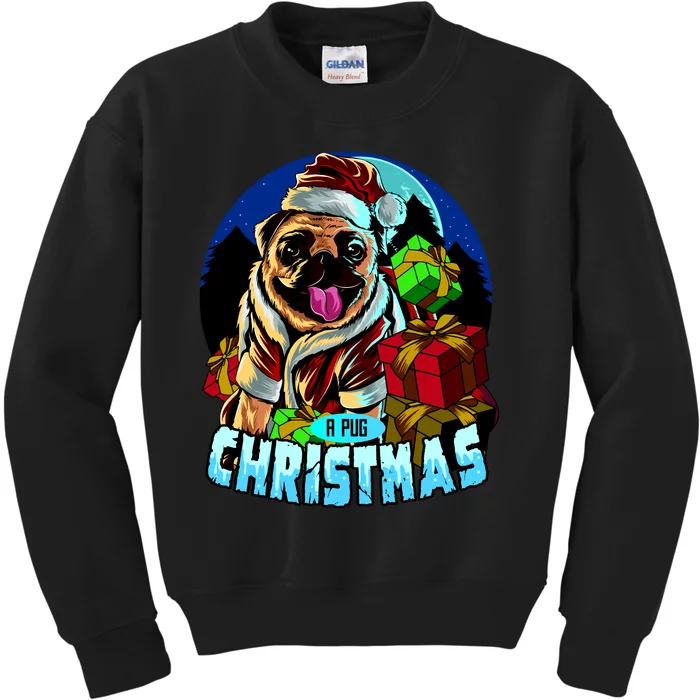 Best Pug Christmas Kids Sweatshirt