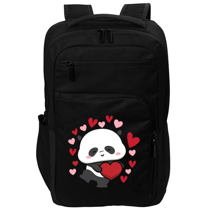 Bear Panda Cute Heart Love Rotic Valentine's Couple Cute Gift Impact Tech Backpack