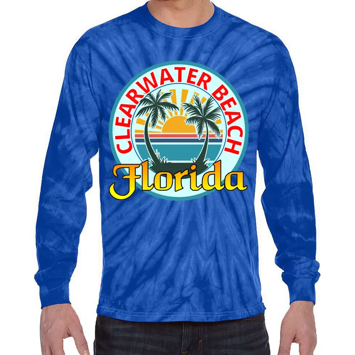 Beach Please Clearwater Beach Florida Beach Spring Break Cute Gift Tie-Dye Long Sleeve Shirt