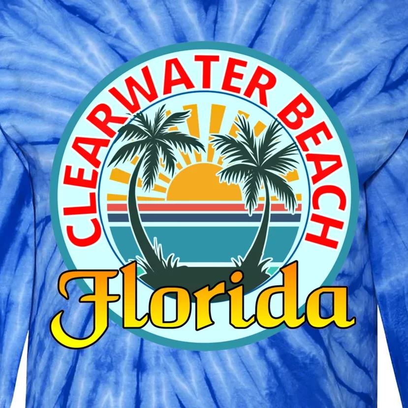 Beach Please Clearwater Beach Florida Beach Spring Break Cute Gift Tie-Dye Long Sleeve Shirt