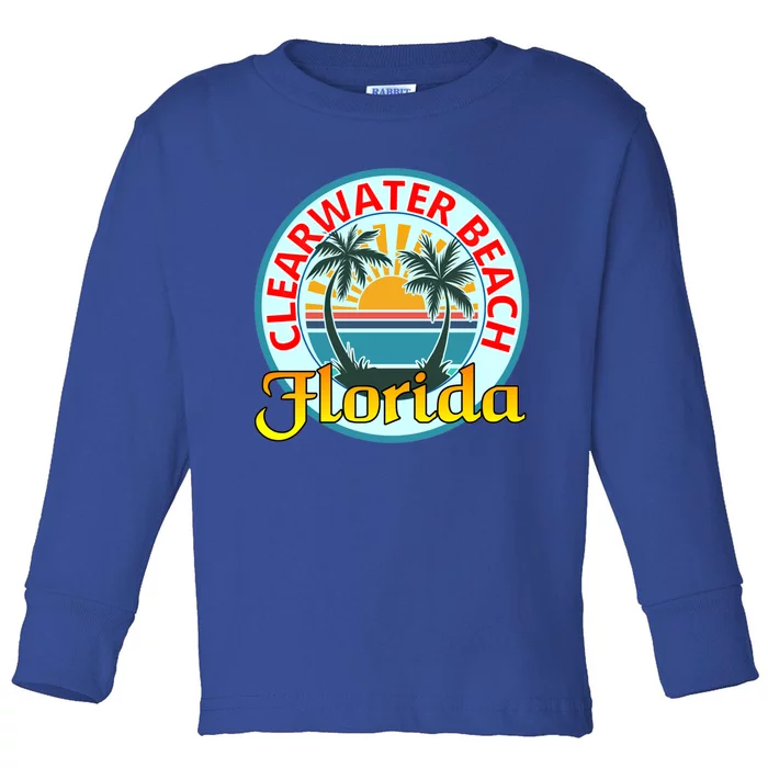 Beach Please Clearwater Beach Florida Beach Spring Break Cute Gift Toddler Long Sleeve Shirt