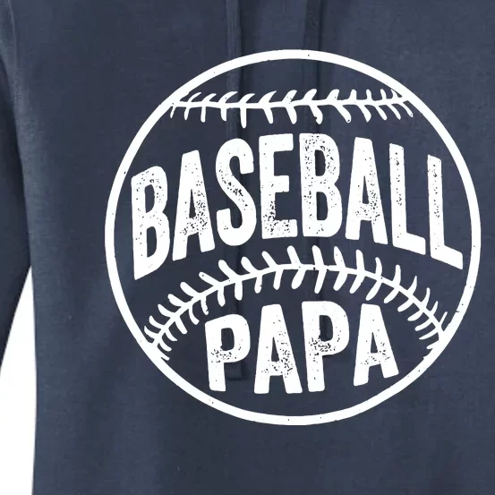 Baseball Papa Coach Fathers Day Women's Pullover Hoodie