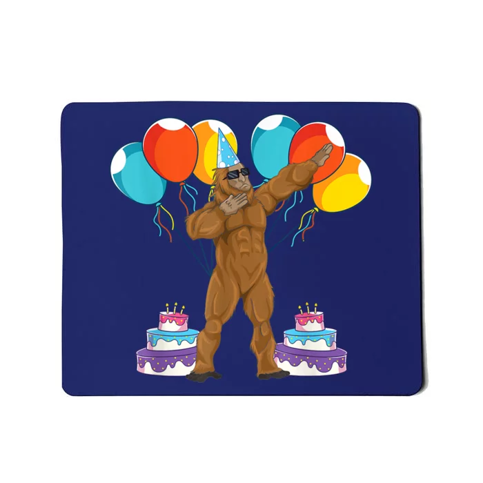 Birthday Party Celebration Cryptid Sasquatch Dabbing Bigfoot Mousepad