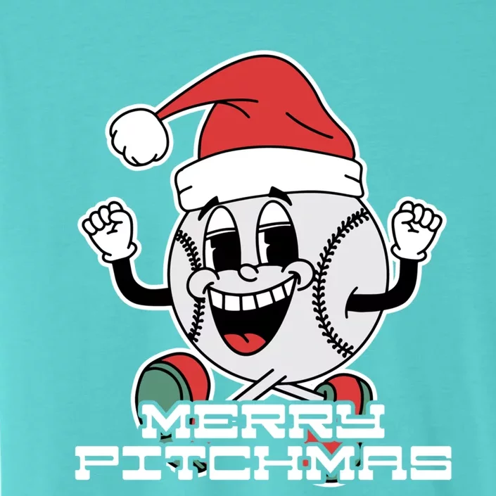 Baseball Pitcher Christmas Merry Pitchmas Gift ChromaSoft Performance T-Shirt