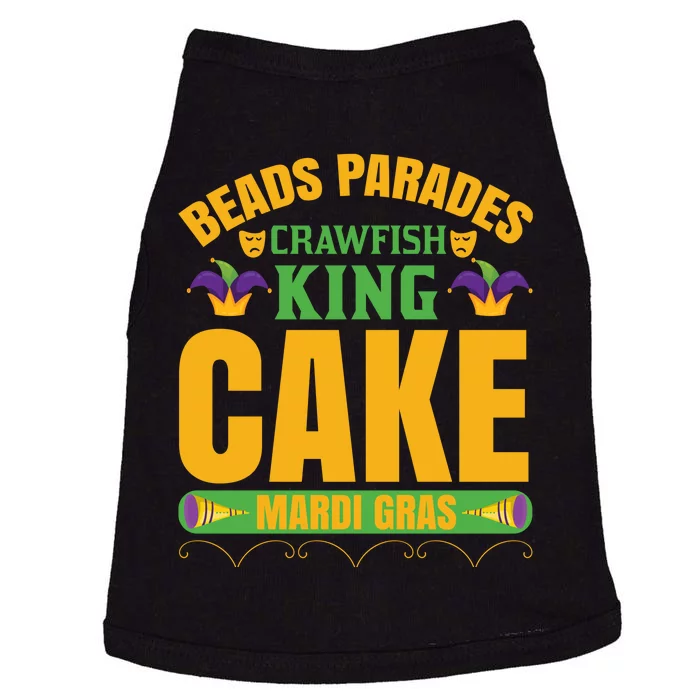 Beads Parades Crawfish King Cake Mardi Gras Doggie Tank