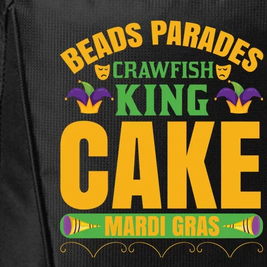 Beads Parades Crawfish King Cake Mardi Gras City Backpack