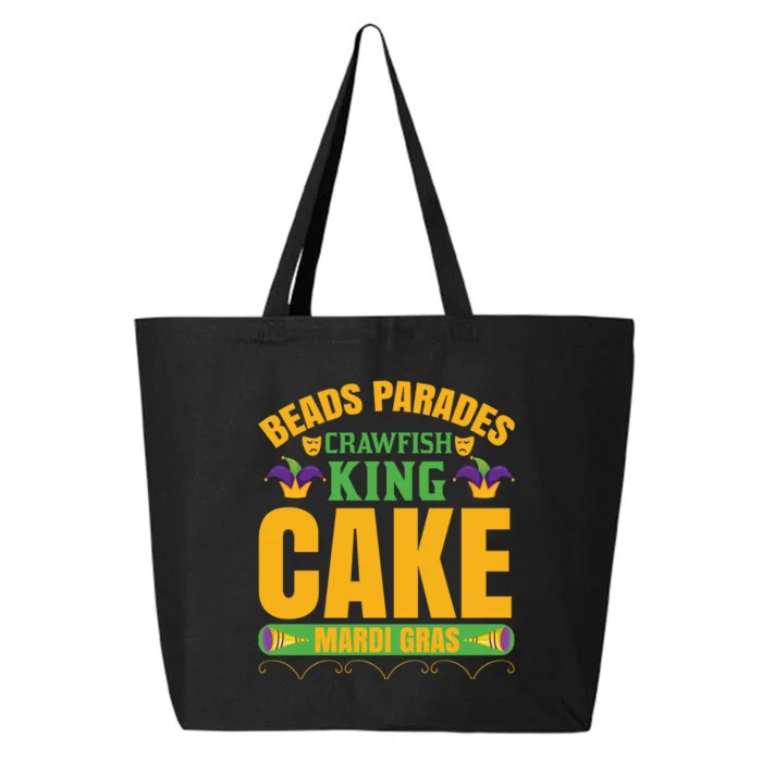 Beads Parades Crawfish King Cake Mardi Gras 25L Jumbo Tote