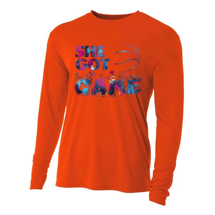 Basketball Player Cool Basketball Lover Mom Gift Cooling Performance Long Sleeve Crew