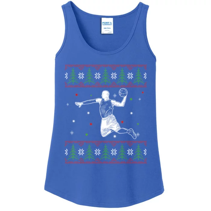 Basketball Player Christmas Cool Ugly Xmas Santa Basketball Cute Gift Ladies Essential Tank